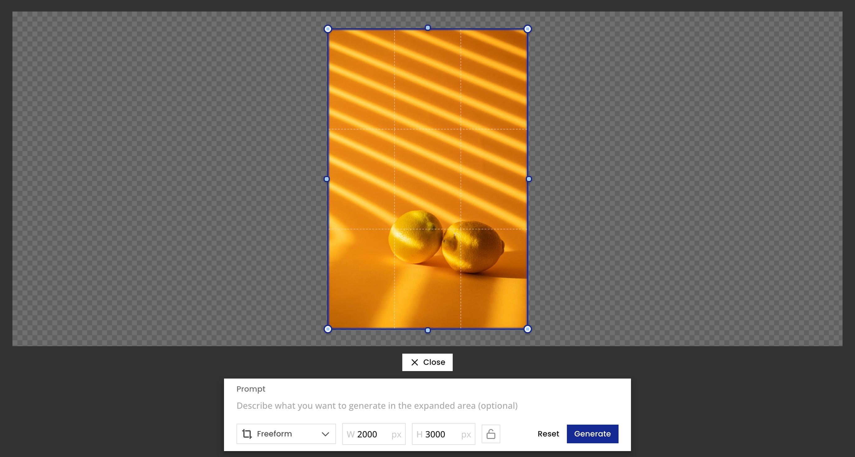 The Generative Expand editor