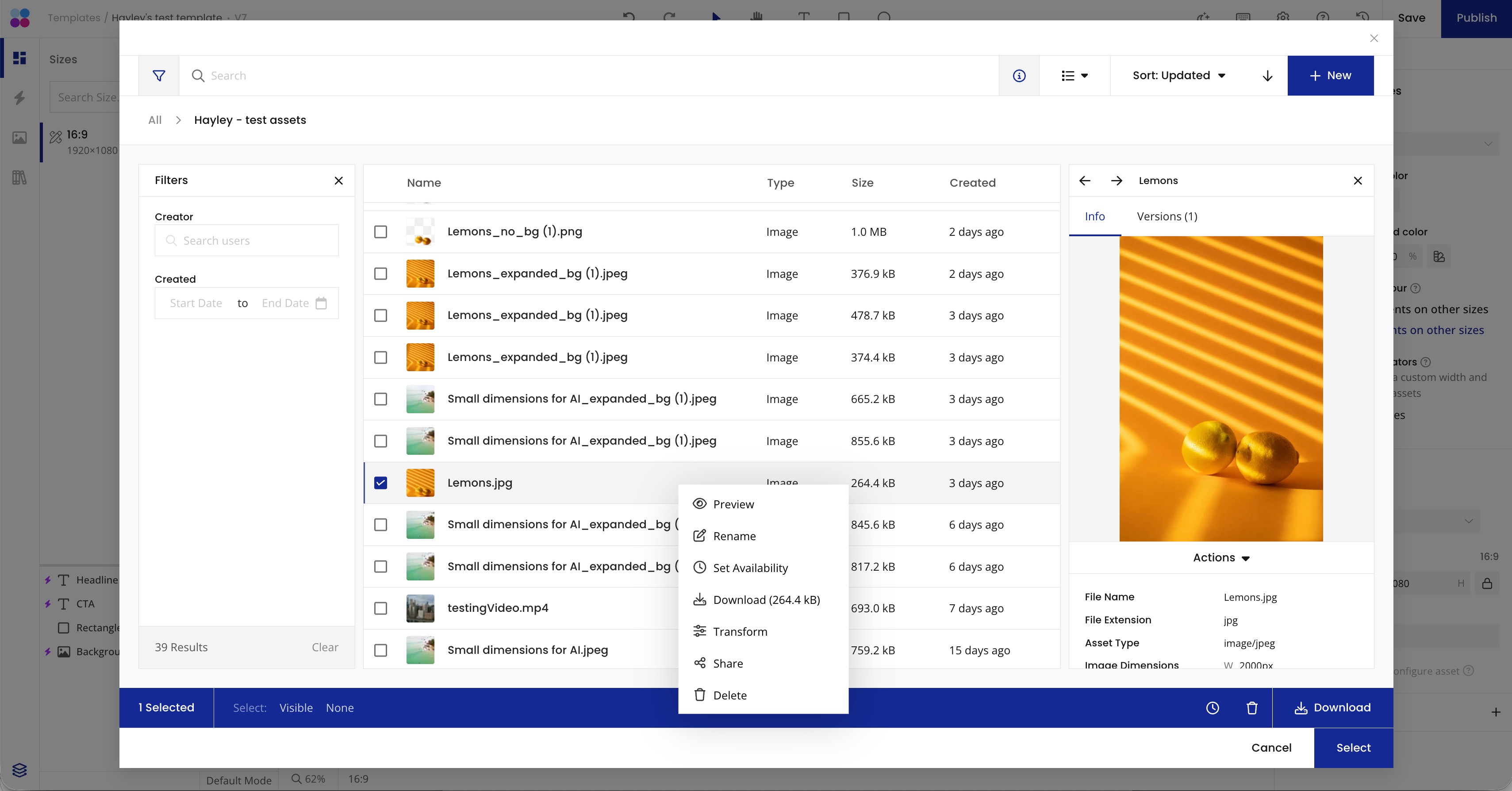 Accessing DAT from within the template builder